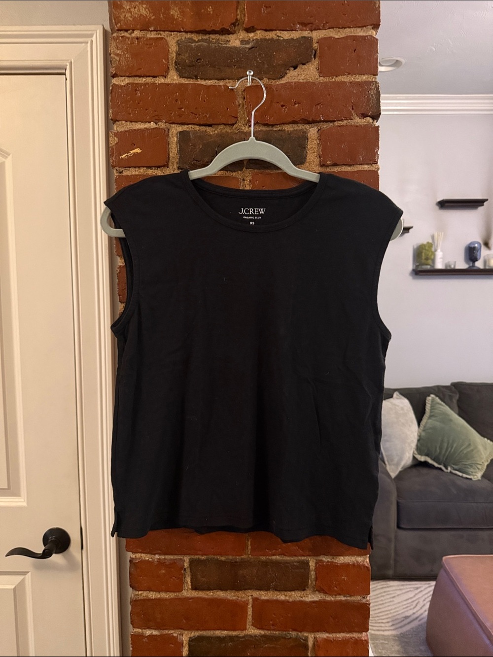 J. Crew Black Sleeveless Crewneck Muscle Tee